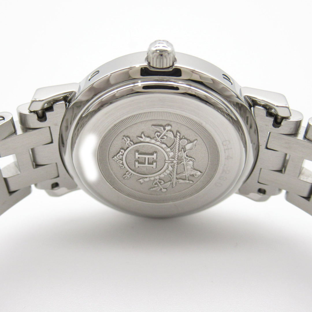 Premium Handmade Hermes Clipper Nacre Diamond Wrist Watch Wrist Watch CL4.230 Quartz White White shell Stainless Steel diamond