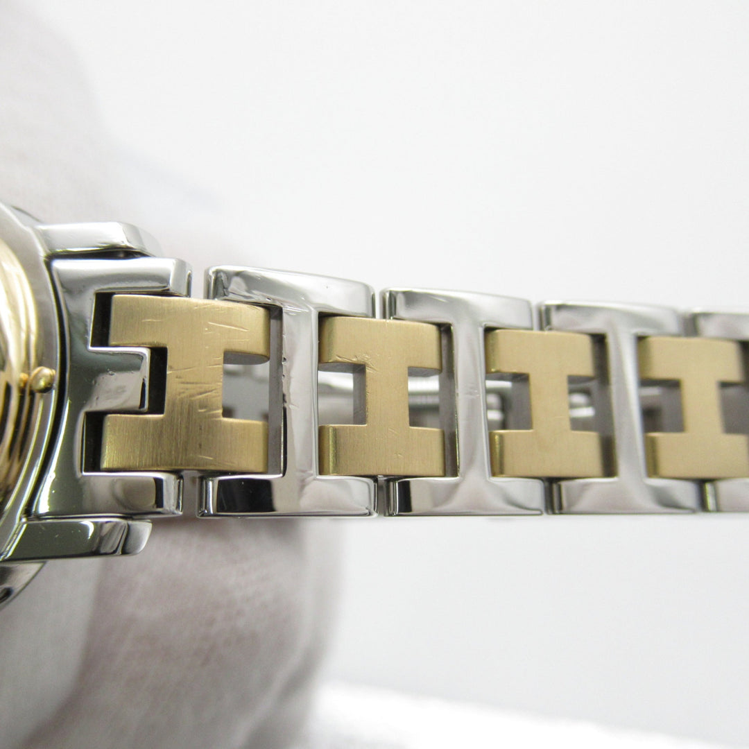 Top quality Hermes Clipper Wrist Watch Watch Wrist Watch CL4.220 Quartz White Gold Plated Stainless Steel