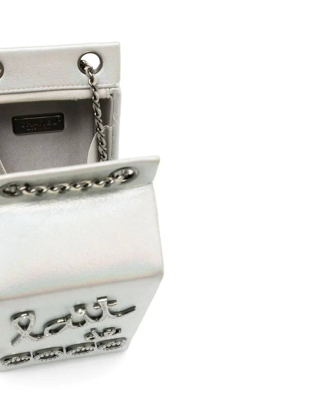 Top Quality Chanel Iridescent Silver Lait de Coco Milk Carton Bag