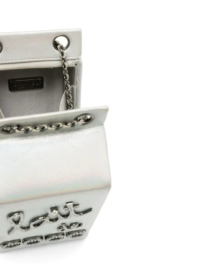 Top Quality Chanel Iridescent Silver Lait de Coco Milk Carton Bag