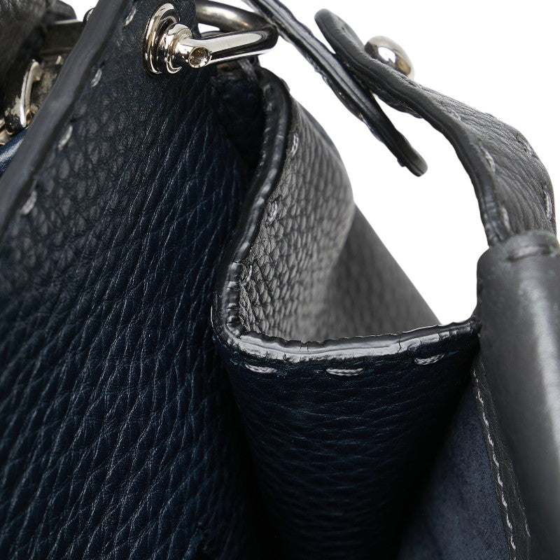 Fendi Selleria Peekaboo Leather Shoulder Bag