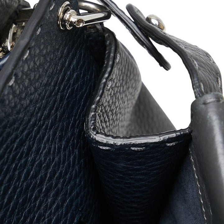 Fendi Selleria Peekaboo Leather Shoulder Bag
