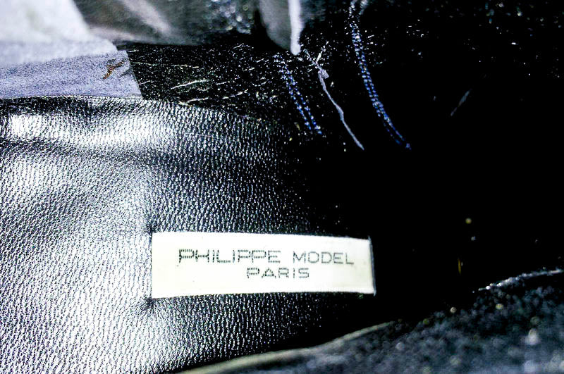 PHILIPPE MODEL Black Satin Ankle Boot with Suede Trim Size 7 1/2