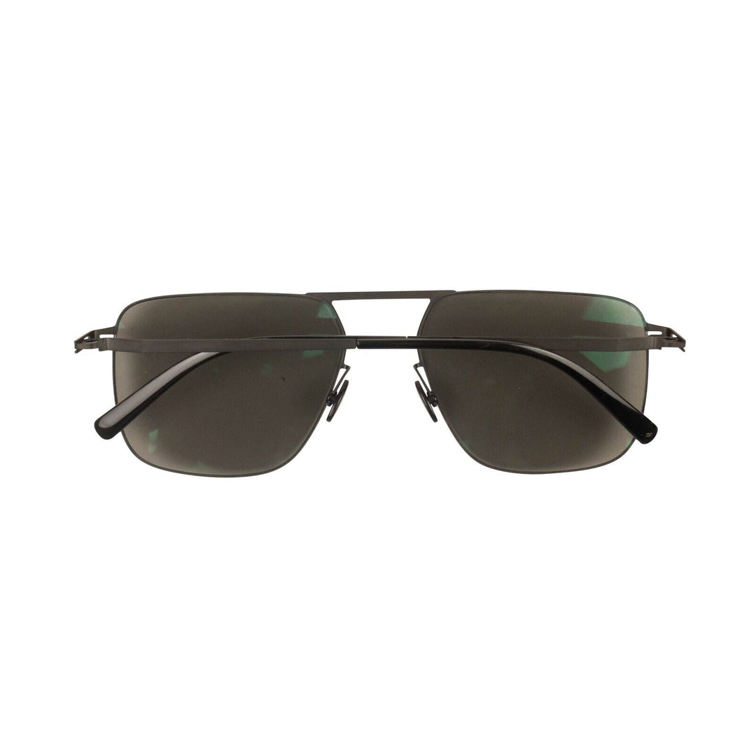 REINE OLGA Black Olga Masao Square Wire Sunglasses