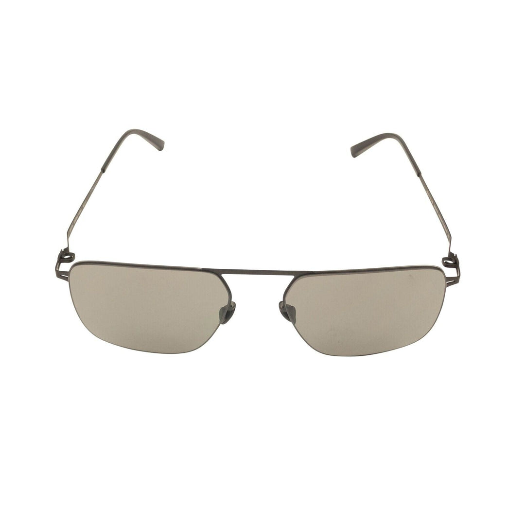 REINE OLGA Black Olga Masao Square Wire Sunglasses
