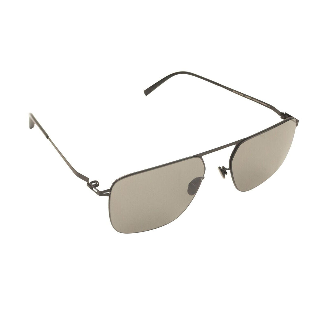 REINE OLGA Black Olga Masao Square Wire Sunglasses