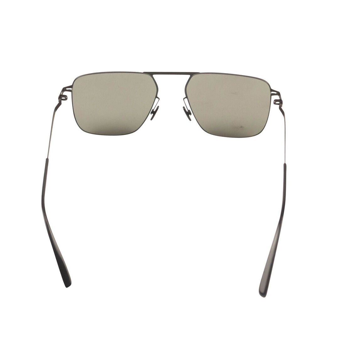 REINE OLGA Black Olga Masao Square Wire Sunglasses