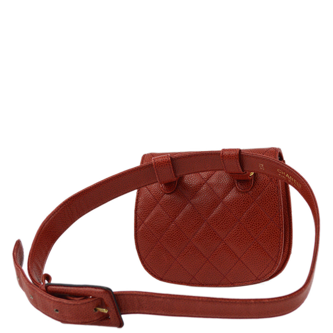 Top Quality Chanel Red Caviar Waist Bum Bag #75/30