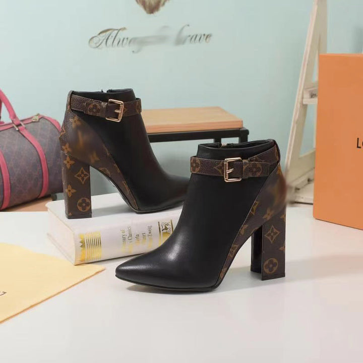 SE538 Size5-11   Heels:9.5cm Material: Cowhide  Lining: Sheep skin Sole: Rubber leather