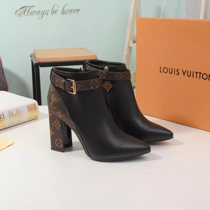SE538 Size5-11   Heels:9.5cm Material: Cowhide  Lining: Sheep skin Sole: Rubber leather