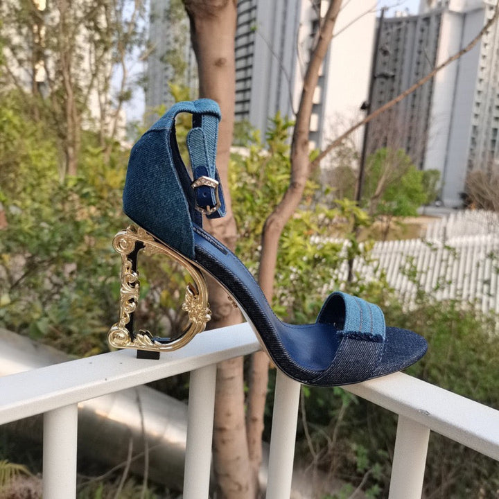 SE540  Size5-11   Heels:10.5cm Material: Denim Lining: Sheep skin Sole: Italian leather