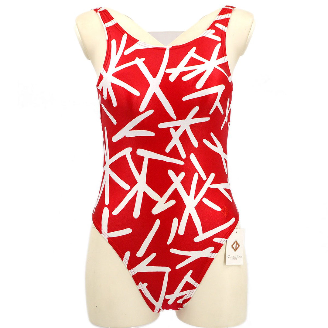 Christian Top quality Dior abstract print swimsuit #M