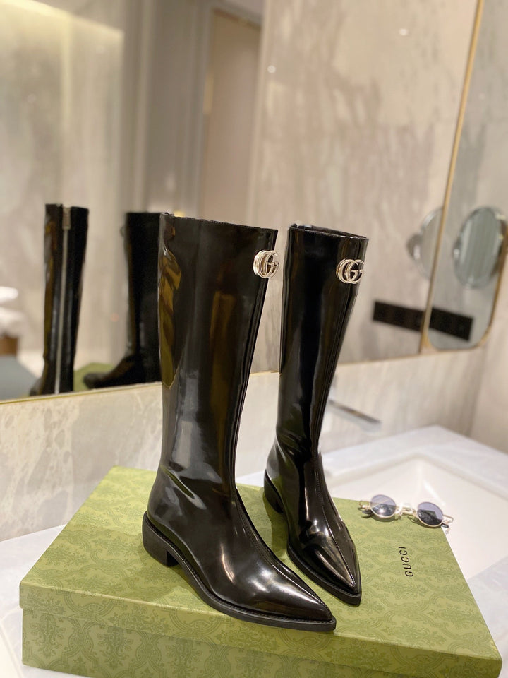 SE700   Size 5-10   Heels:3cm Shaft measures approximately 15.5” from arch Material: Cowhide  Lining: Sheep skin