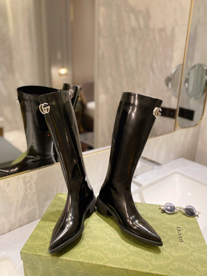 SE700   Size 5-10   Heels:3cm Shaft measures approximately 15.5” from arch Material: Cowhide  Lining: Sheep skin