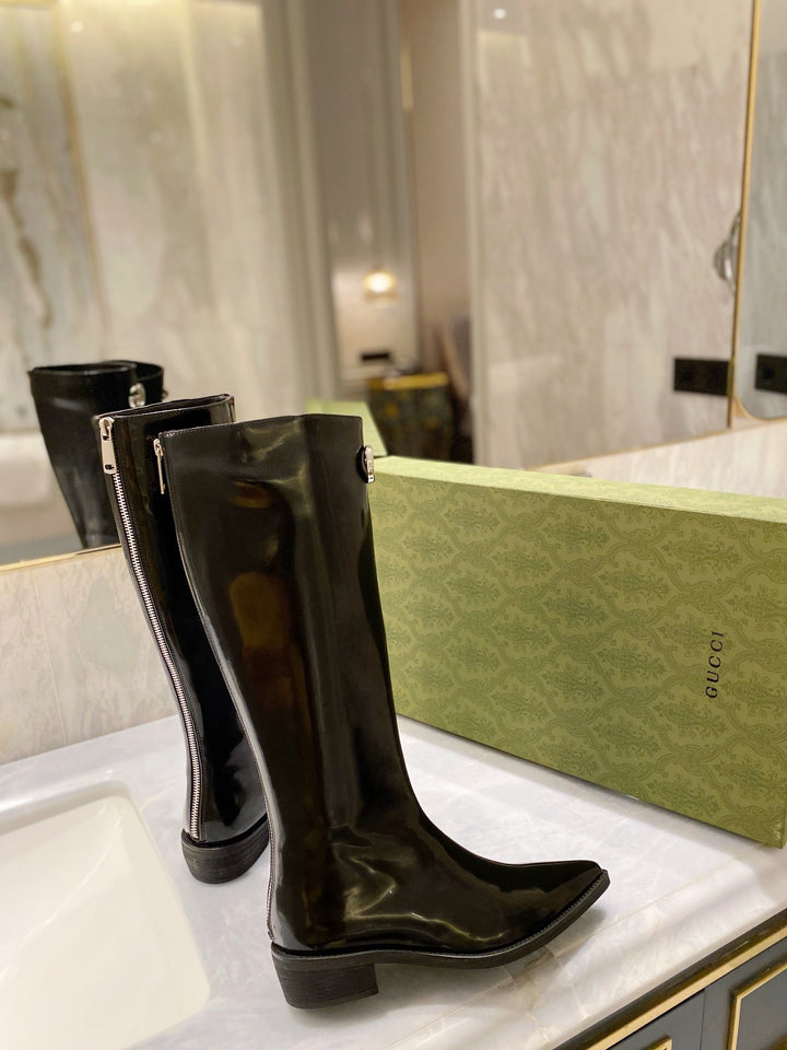 SE700   Size 5-10   Heels:3cm Shaft measures approximately 15.5” from arch Material: Cowhide  Lining: Sheep skin