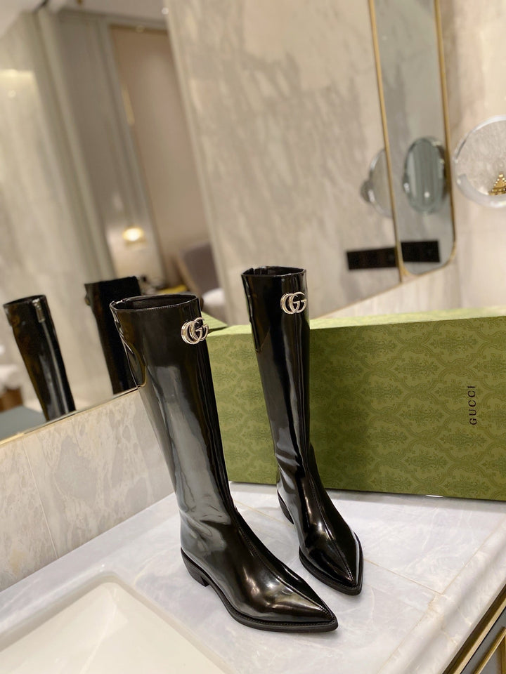 SE700   Size 5-10   Heels:3cm Shaft measures approximately 15.5” from arch Material: Cowhide  Lining: Sheep skin