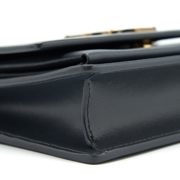 Saint Laurent Sunset Chain Wallet Calfskin Noir GHW