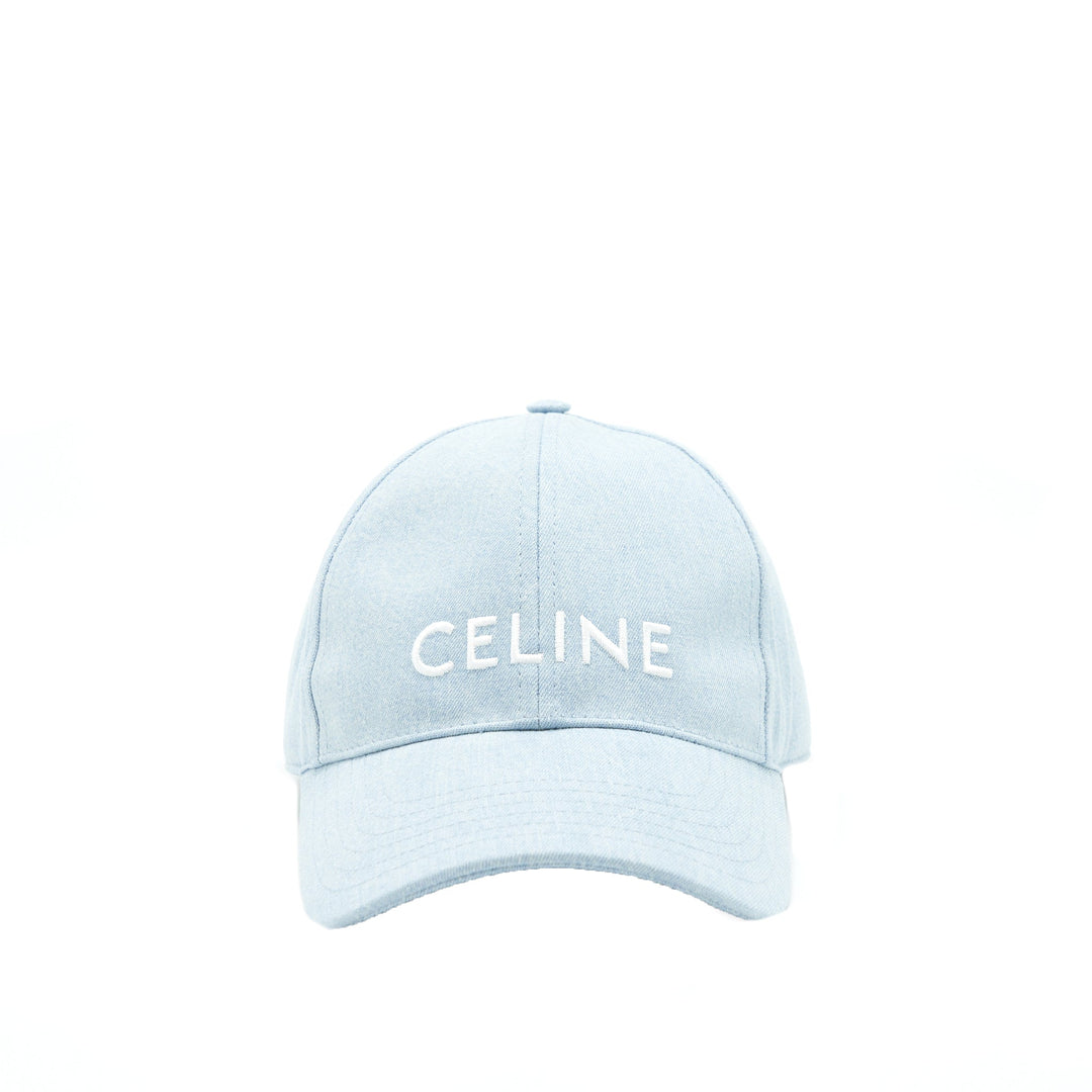 Top Quality Celine Size L Baseball Cap Denim Light Blue