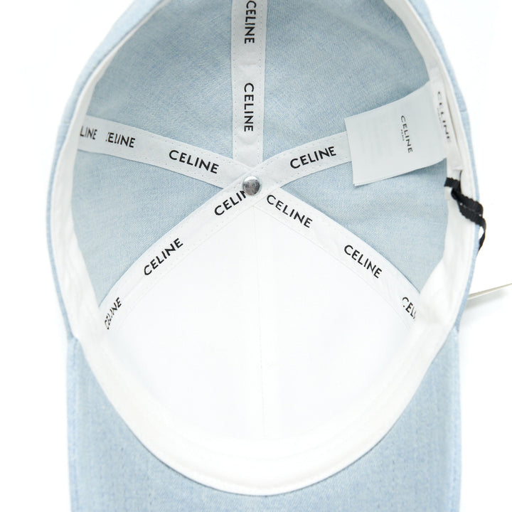 Top Quality Celine Size L Baseball Cap Denim Light Blue