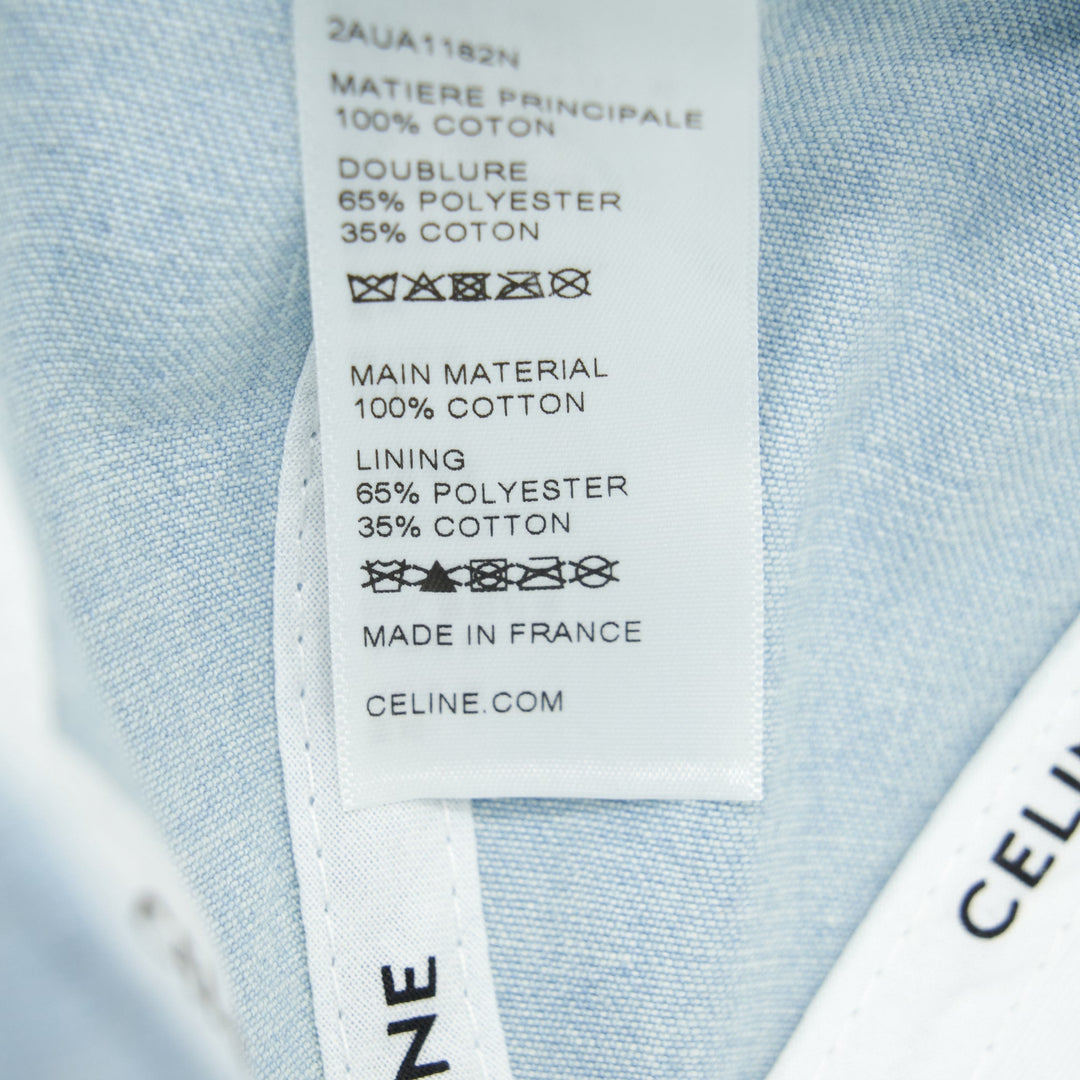 Top Quality Celine Size L Baseball Cap Denim Light Blue