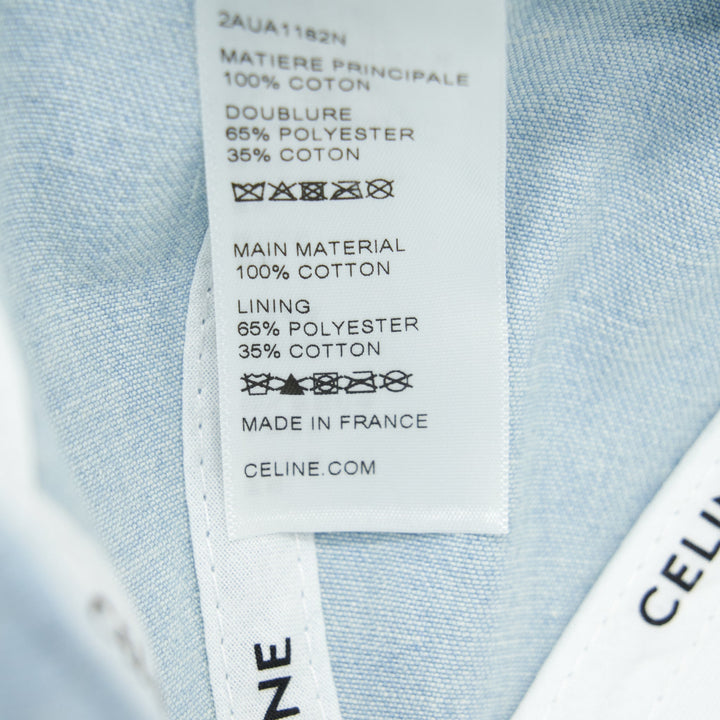 Top Quality Celine Size L Baseball Cap Denim Light Blue