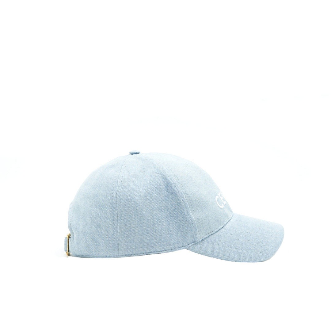 Top Quality Celine Size L Baseball Cap Denim Light Blue