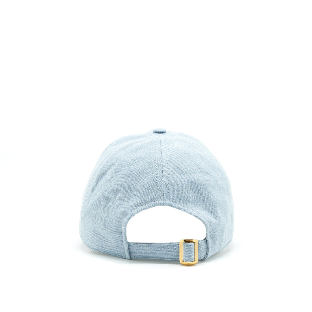 Top Quality Celine Size L Baseball Cap Denim Light Blue