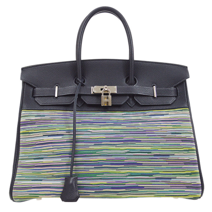Hermes 2003 BIRKIN 35 Blue Indigo Vibrato Togo
