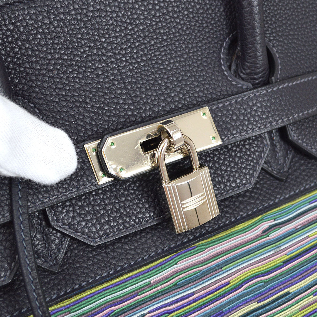 Hermes 2003 BIRKIN 35 Blue Indigo Vibrato Togo