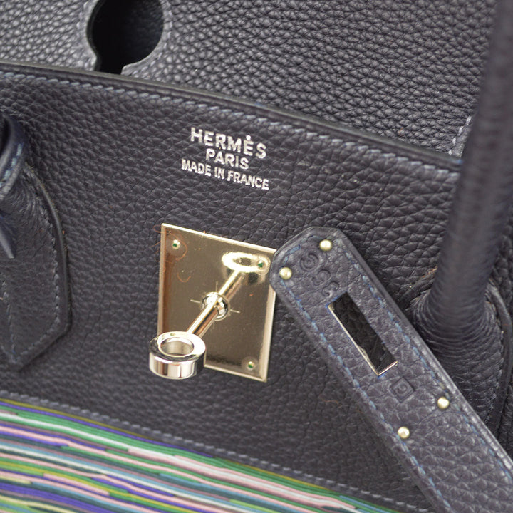 Hermes 2003 BIRKIN 35 Blue Indigo Vibrato Togo