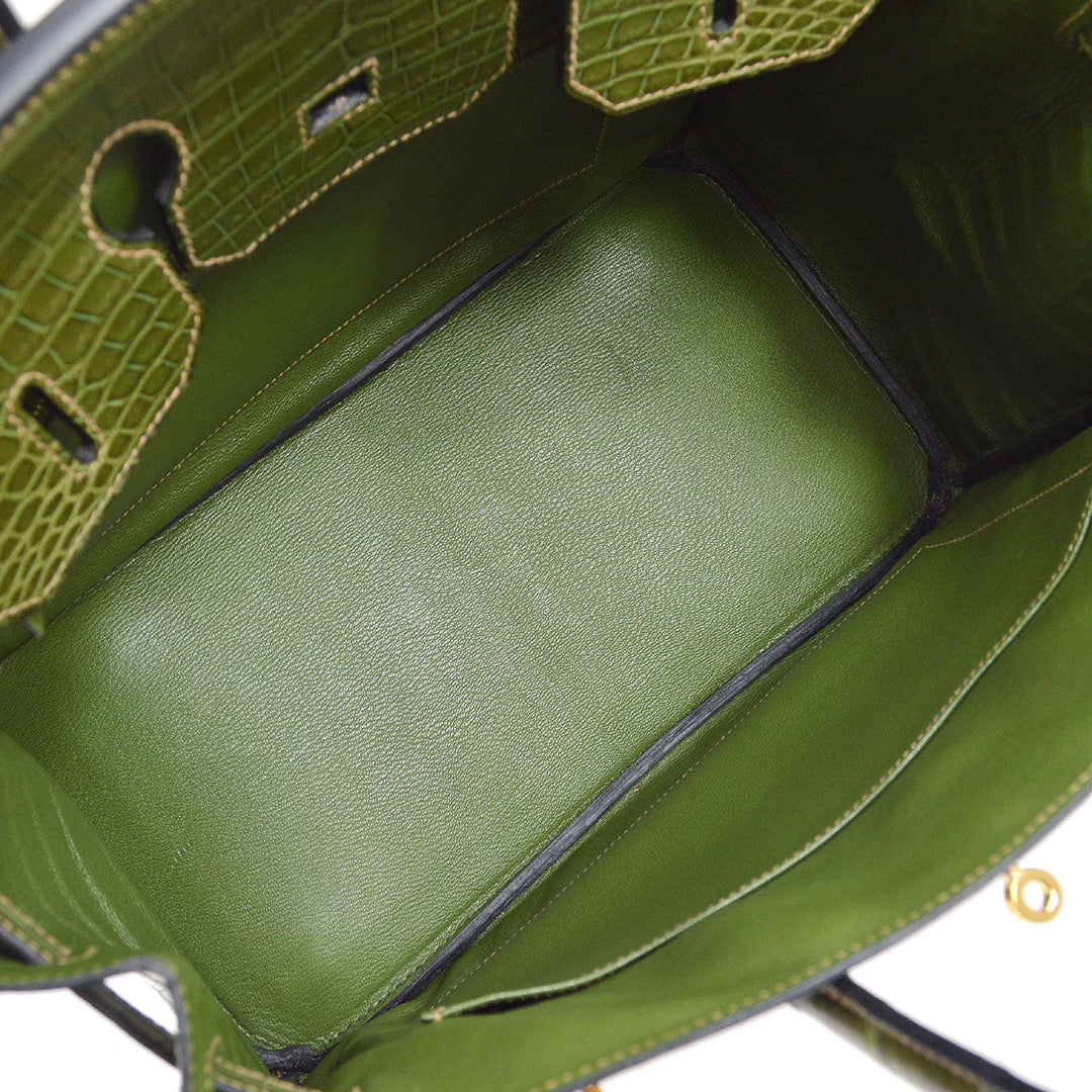 Hermes * 2008 BIRKIN 35 Porosus Crocodile Canopee