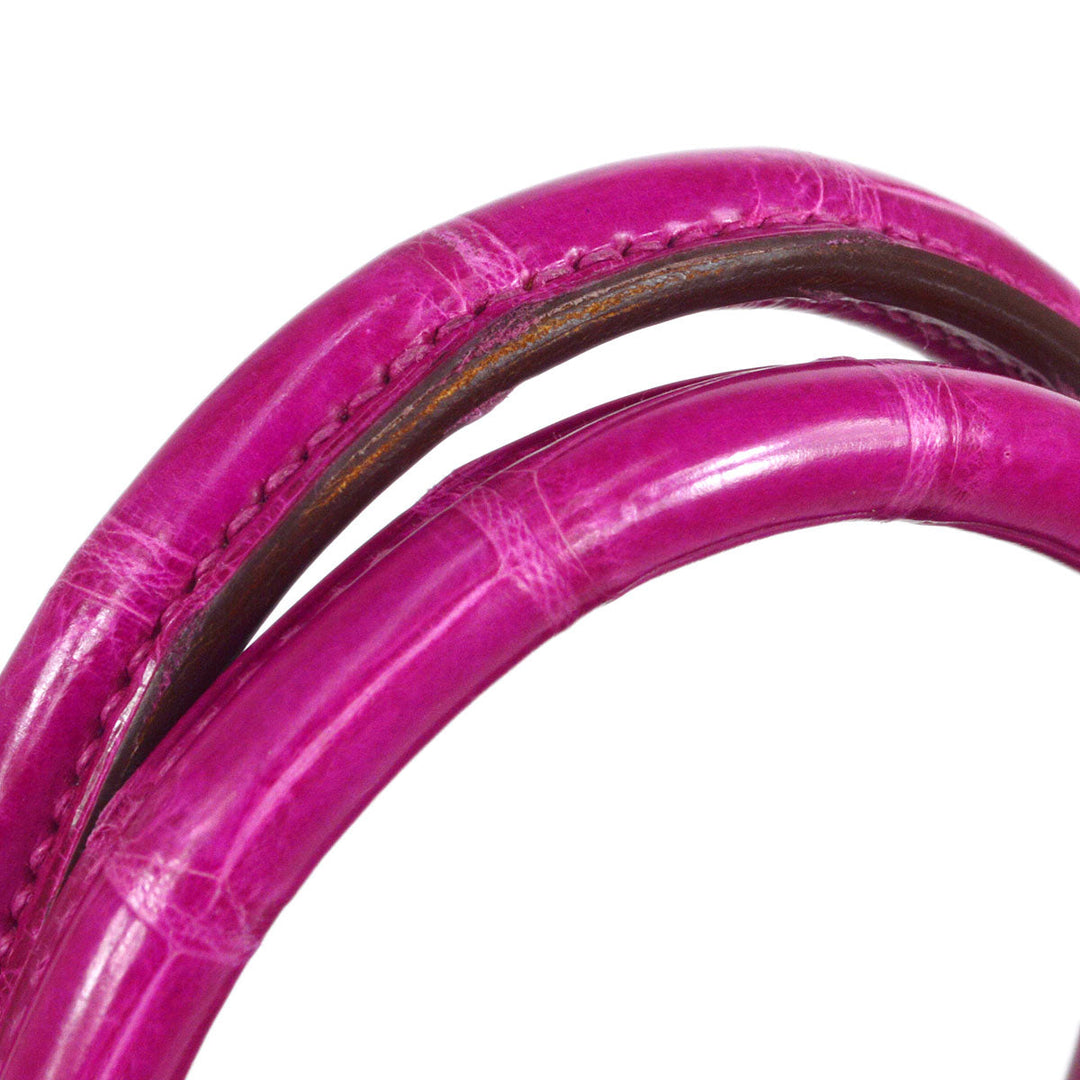 Hermes * 2012 BIRKIN 35 Porosus Lisse Rose scheherazade