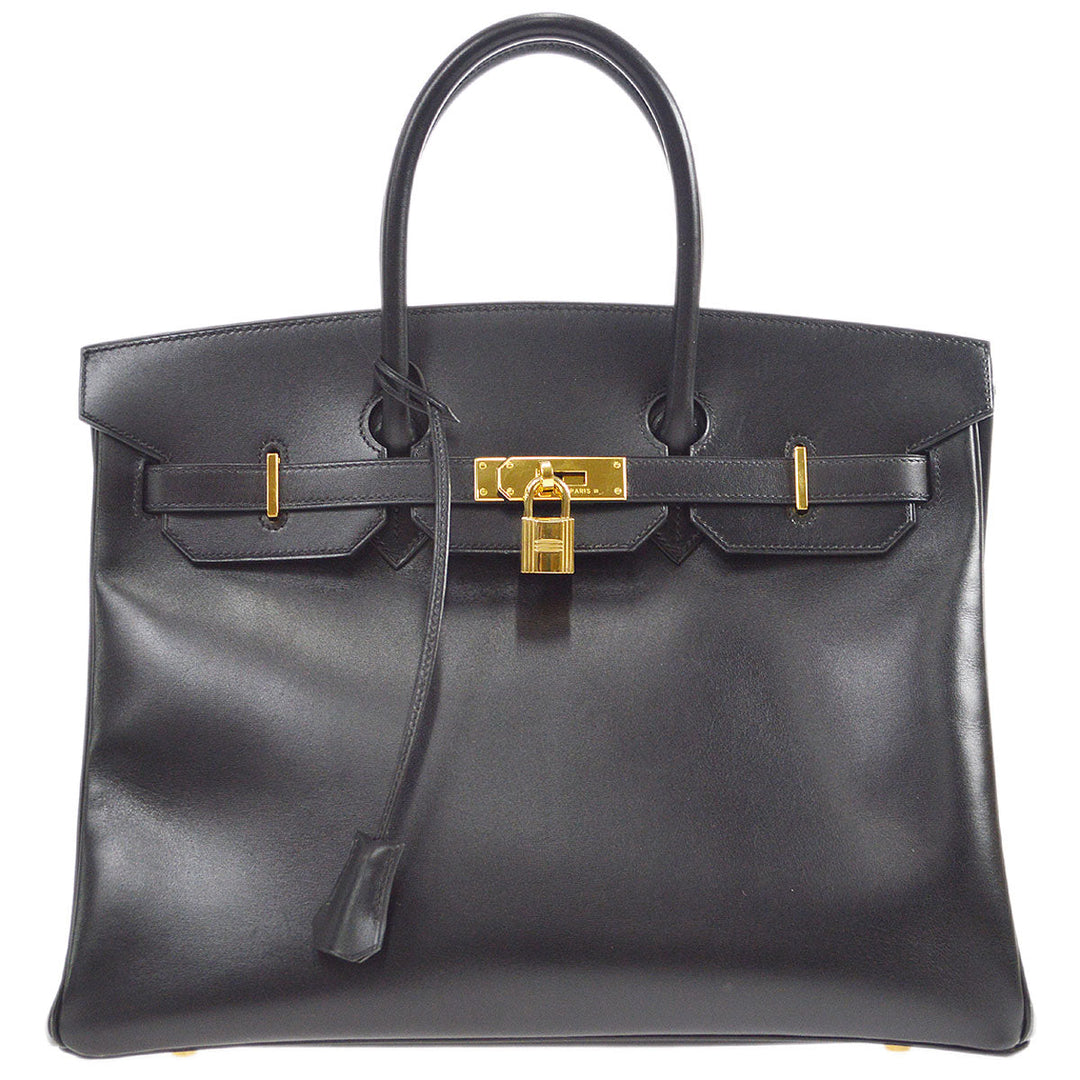 Hermes 2002 BIRKIN 35 Black Box Calf