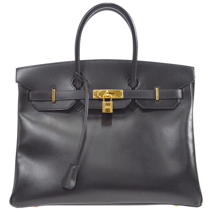 Hermes 2002 BIRKIN 35 Black Box Calf