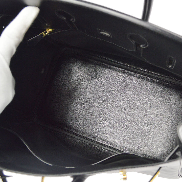 Hermes 2002 BIRKIN 35 Black Box Calf