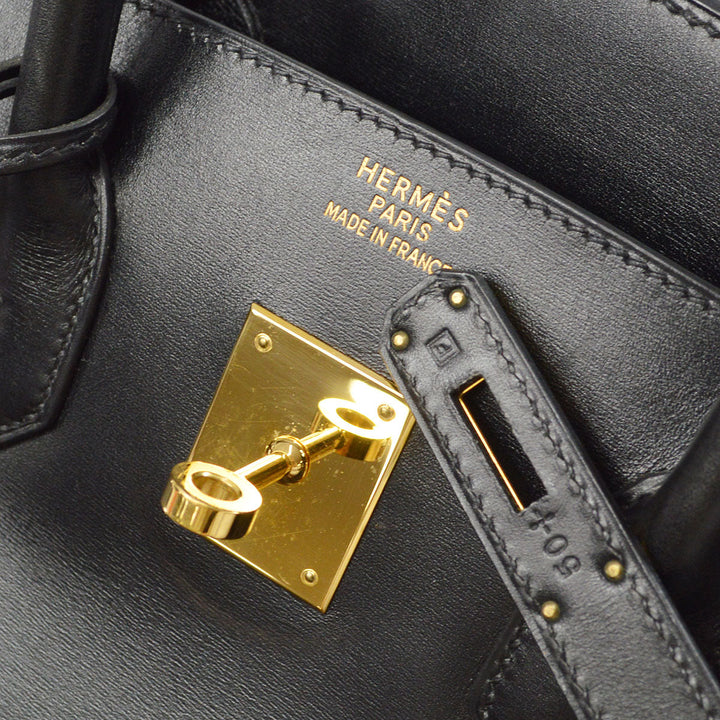 Hermes 2002 BIRKIN 35 Black Box Calf