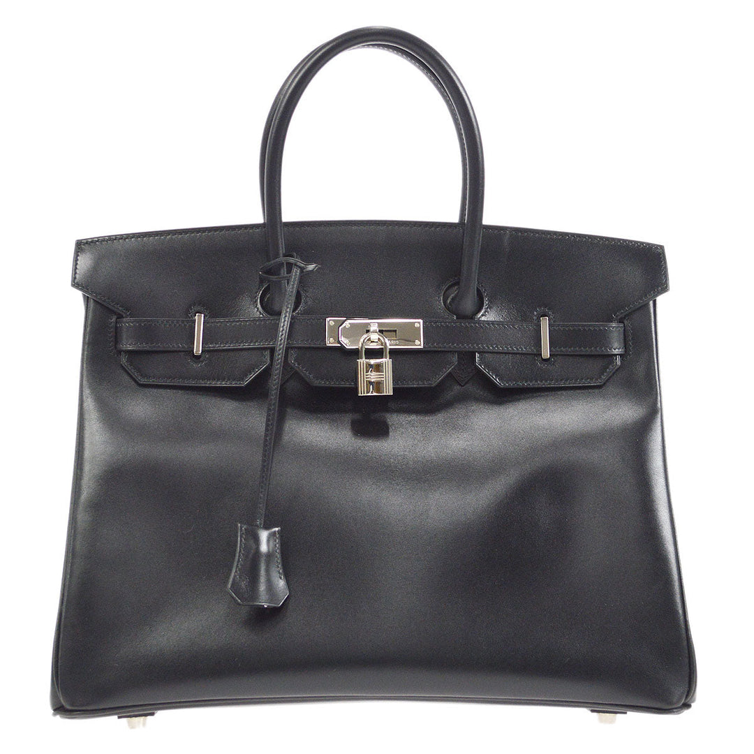 Hermes 1998 BIRKIN 35 Black Box Calf