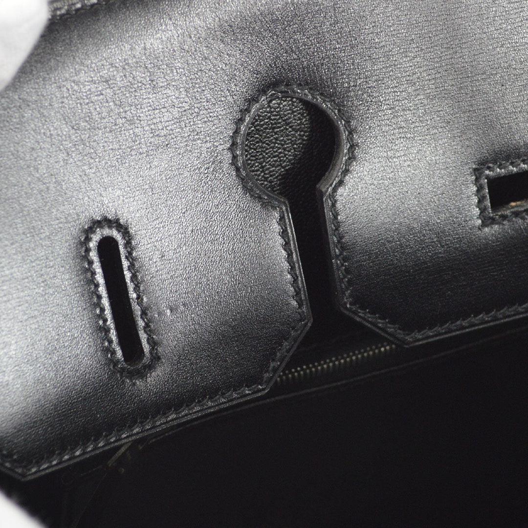 Hermes 1998 BIRKIN 35 Black Box Calf