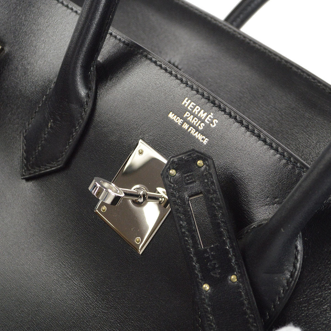 Hermes 1998 BIRKIN 35 Black Box Calf