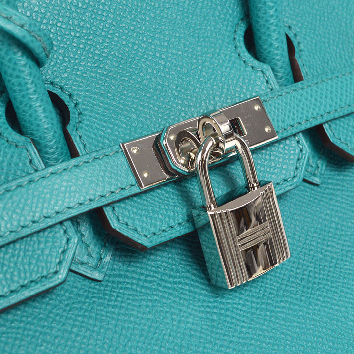 Hermes * 2012 BIRKIN 25 Blue Paon Veau Epsom