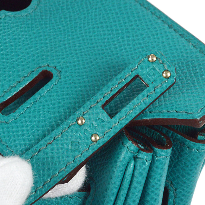 Hermes * 2012 BIRKIN 25 Blue Paon Veau Epsom