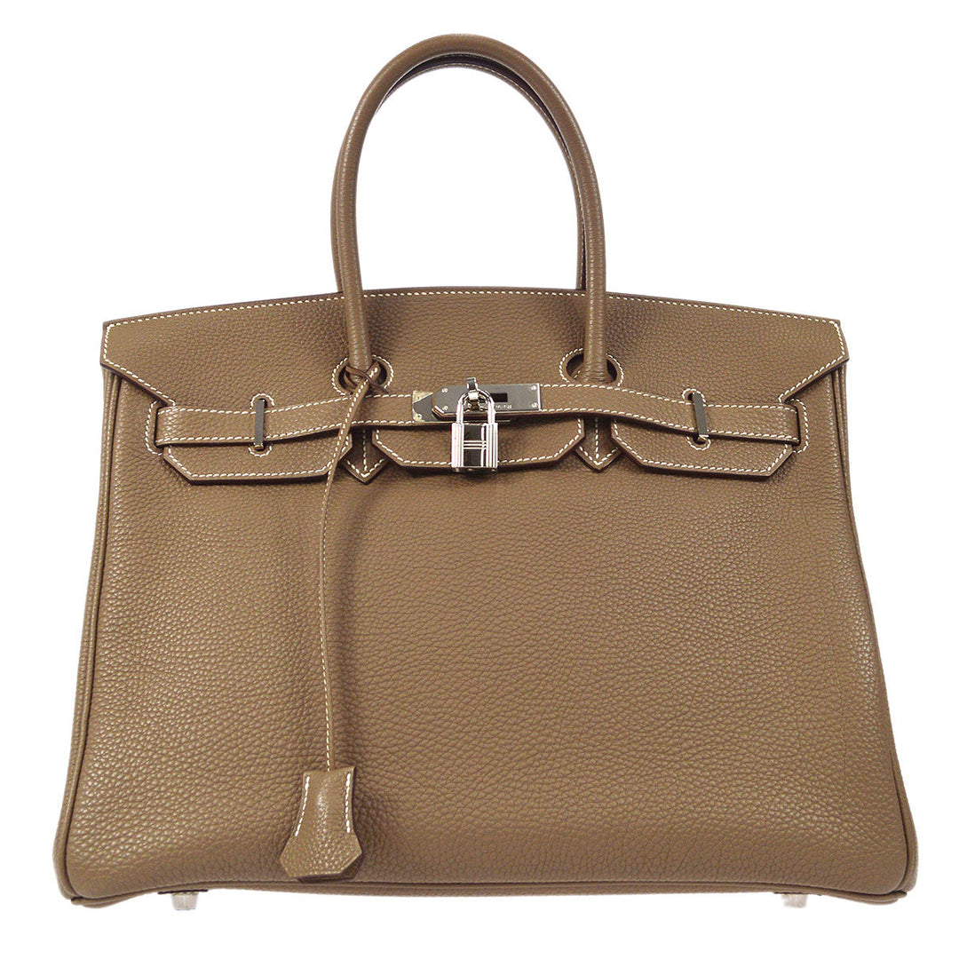 Hermes BIRKIN 35 Handbag Togo Etoupe Gray