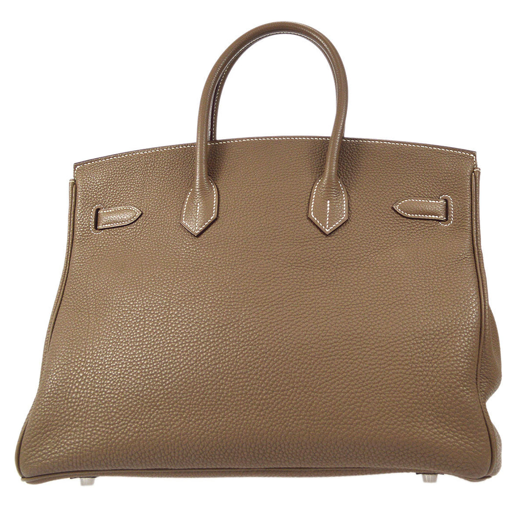 Hermes BIRKIN 35 Handbag Togo Etoupe Gray