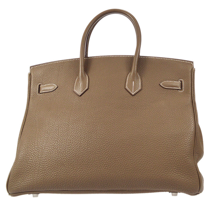 Hermes BIRKIN 35 Handbag Togo Etoupe Gray