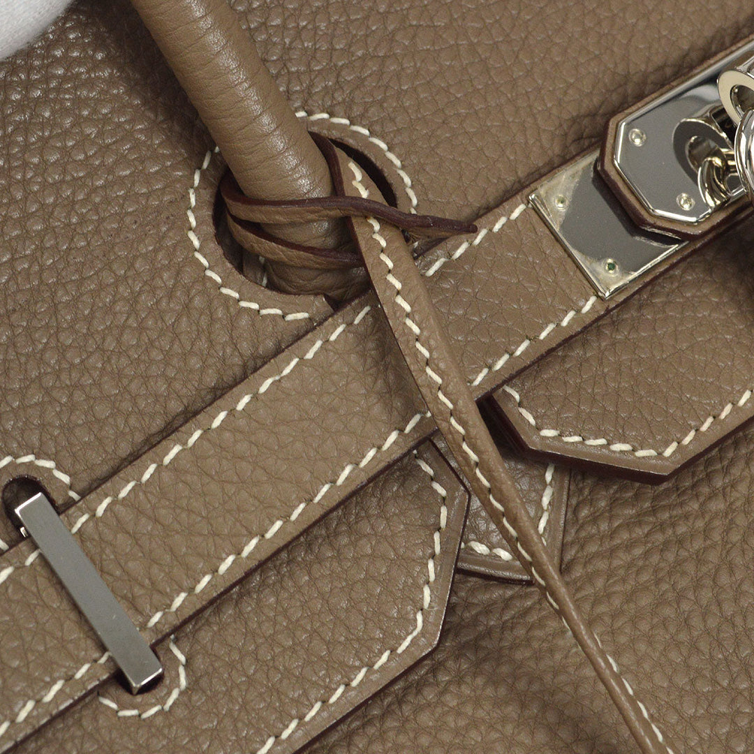 Hermes BIRKIN 35 Handbag Togo Etoupe Gray