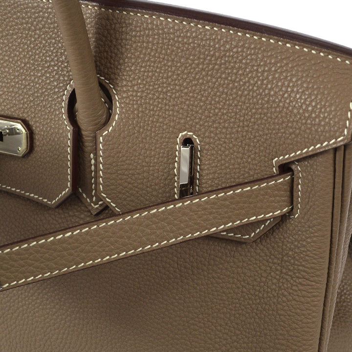 Hermes BIRKIN 35 Handbag Togo Etoupe Gray
