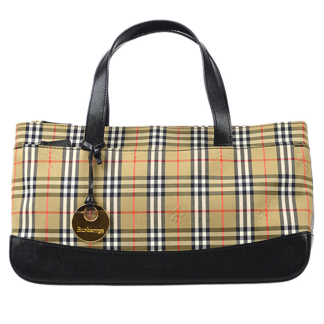 BURBERRY House Check Handbag Beige 78098