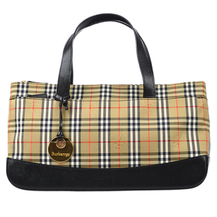 BURBERRY House Check Handbag Beige 78098