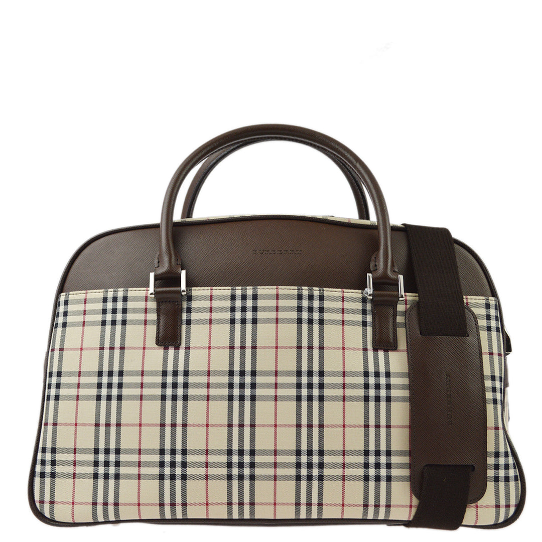 BURBERRY Check 2way Shoulder Handbag 132870