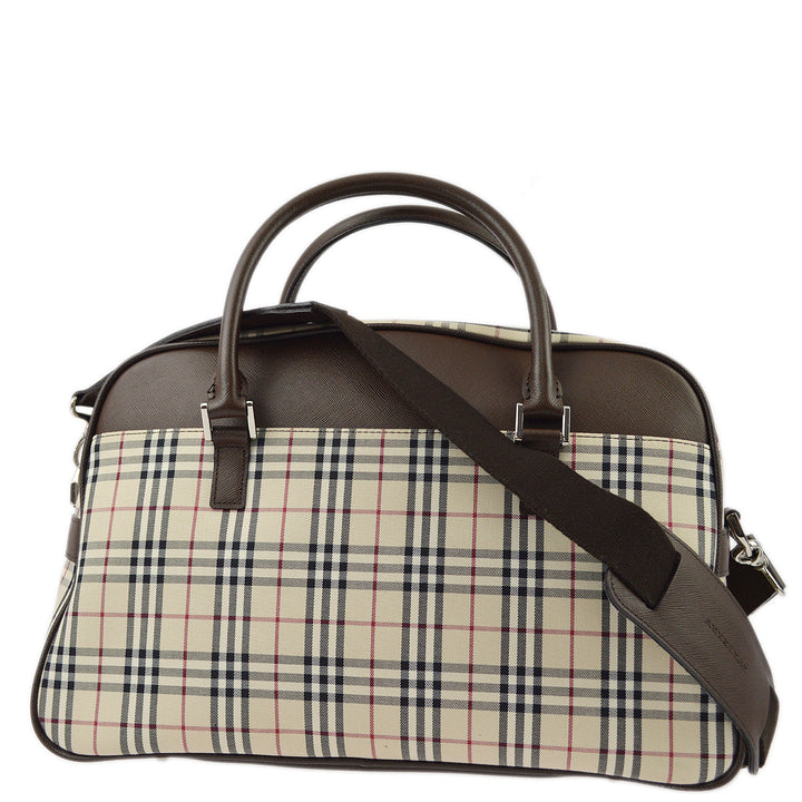 BURBERRY Check 2way Shoulder Handbag 132870